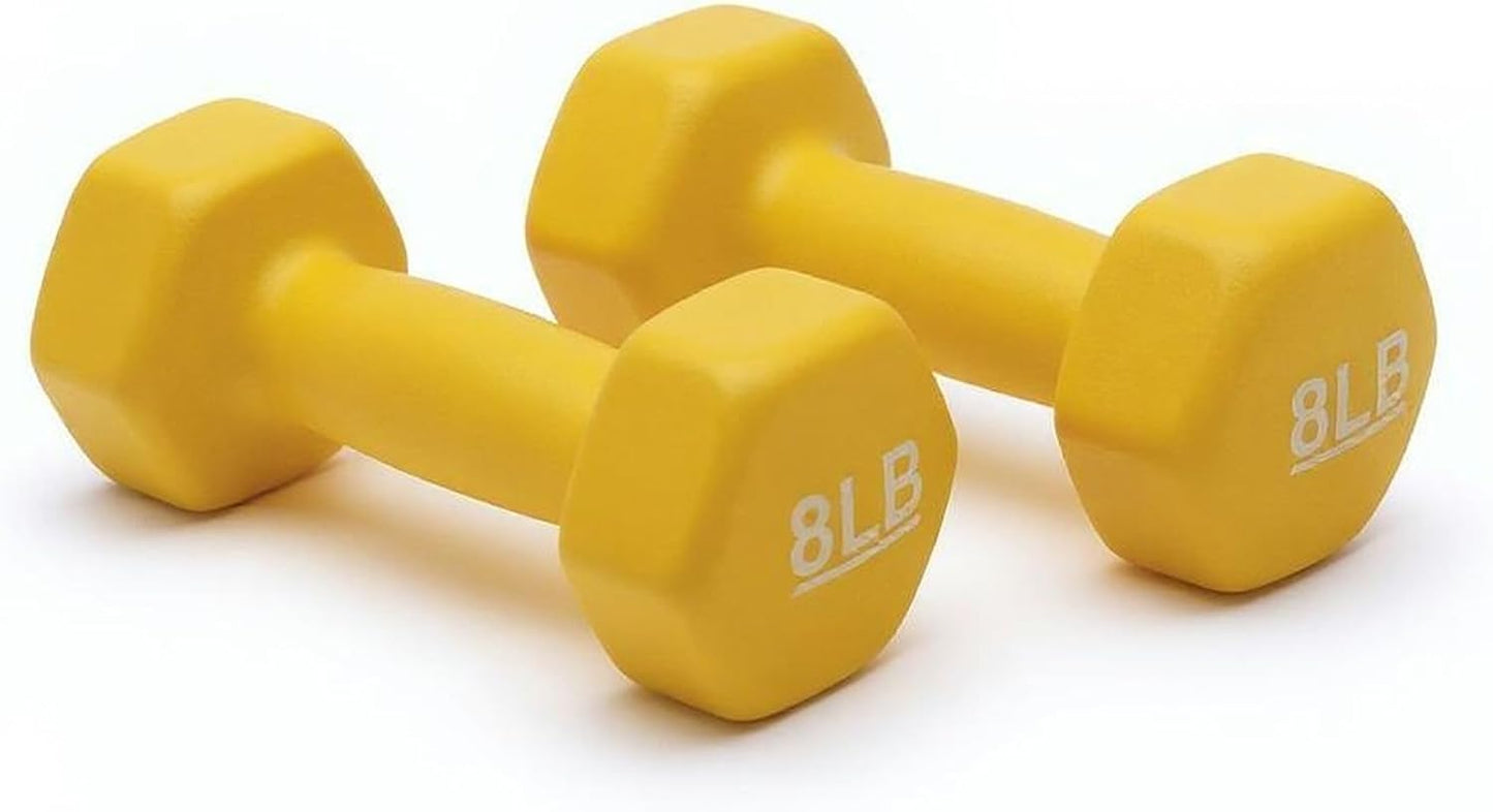 Neoprene Dumbbell Hand Weights for Exercise, Strength Training & Muscle Toning