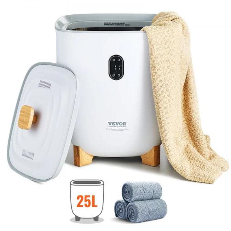 VEVOR 25L Towel Warmer Bucket with LED Display & Auto Shut Off – Large Towel, Blanket & Bathrobe Warmer for Bathroom & Spa