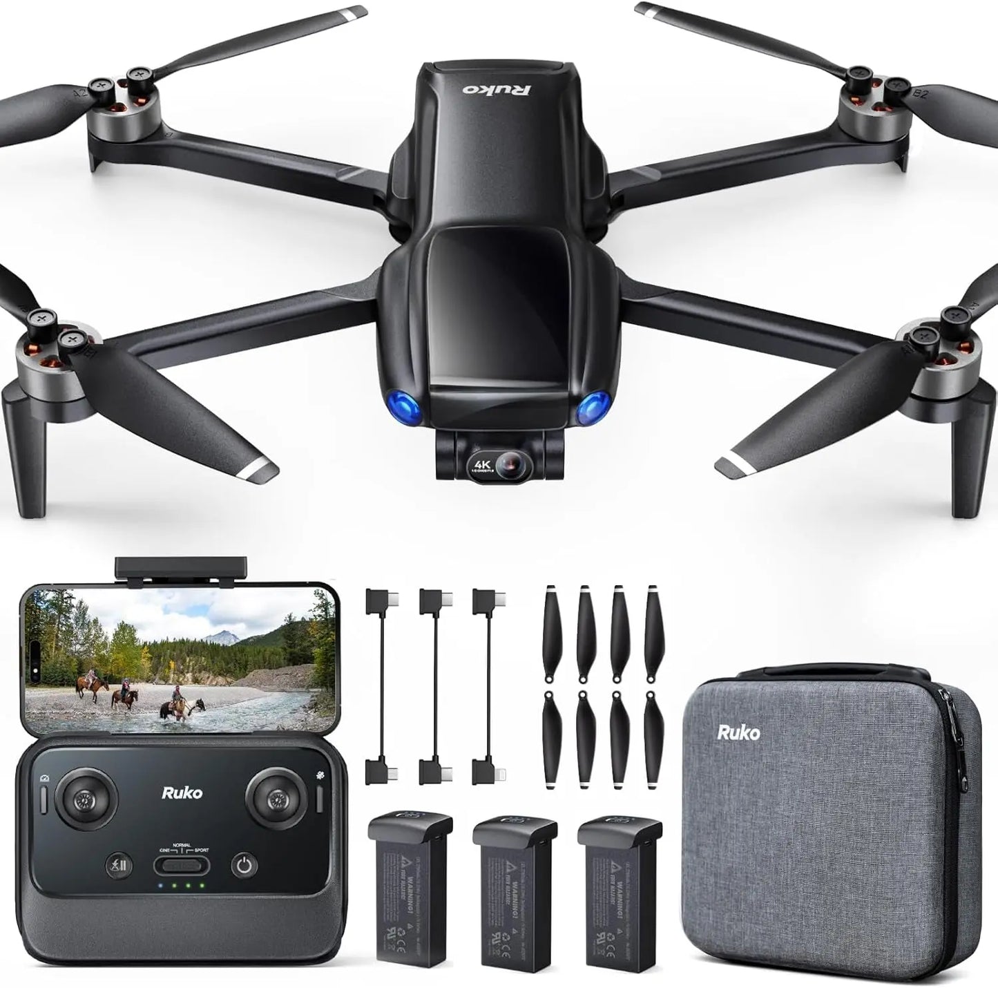 U11MINI 4K Drone for Adults - 96-Min Flight, 20,000ft FPV, 3-Axis Gimbal, Under 249g, 8K Photo