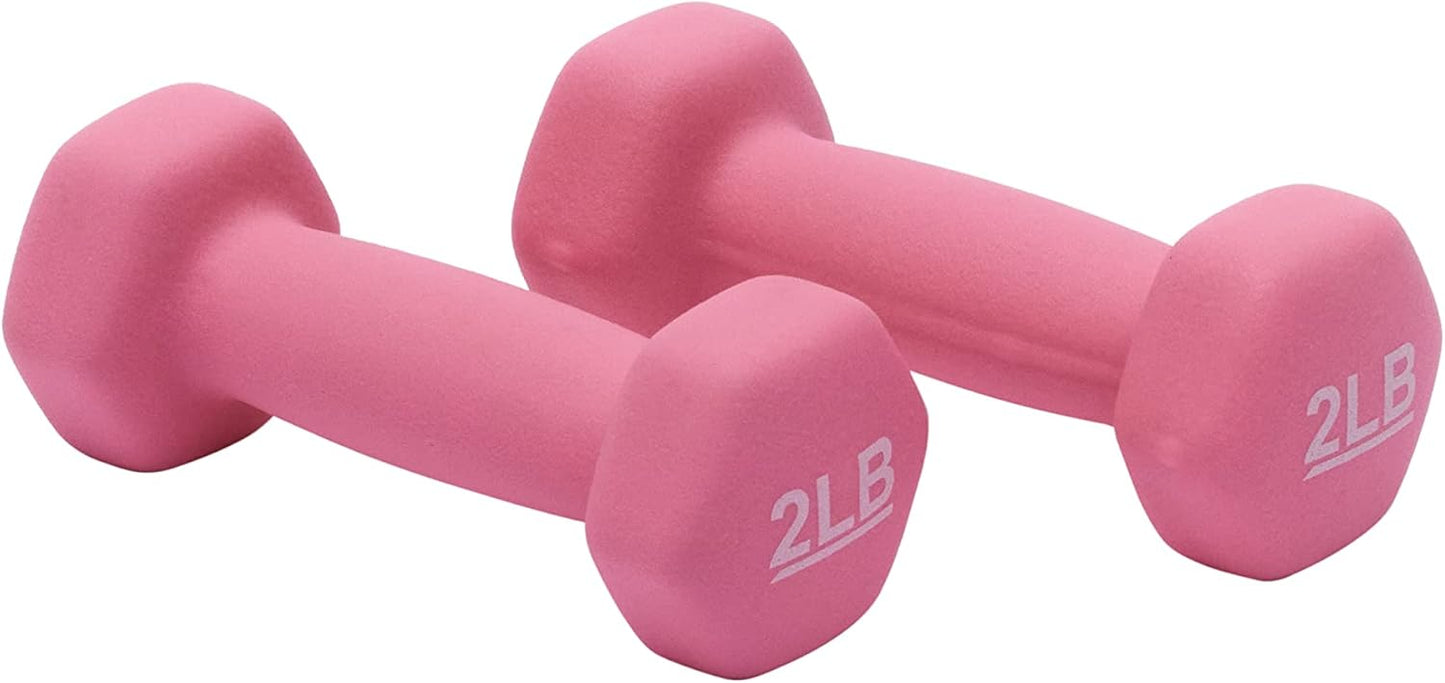 Neoprene Dumbbell Hand Weights for Exercise, Strength Training & Muscle Toning