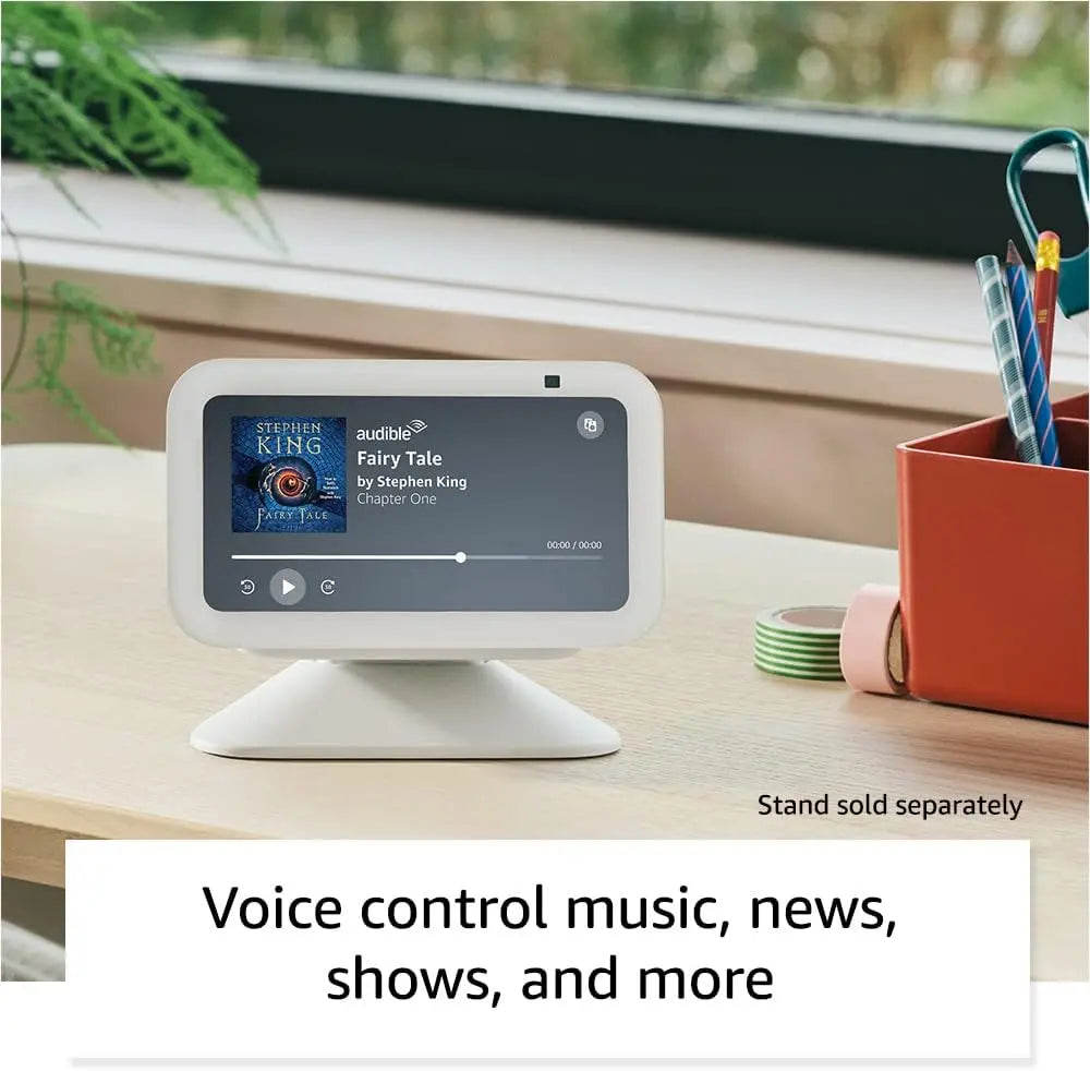 Echo Show 5 (Latest Model) Smart Display with Alexa – 2X Bass, Clearer Sound & 5.5” Touchscreen – Charcoal – Smart Home Control, Video Calls & More