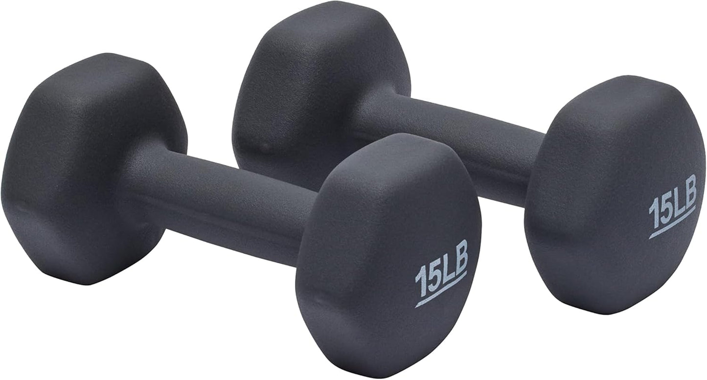 Neoprene Dumbbell Hand Weights for Exercise, Strength Training & Muscle Toning