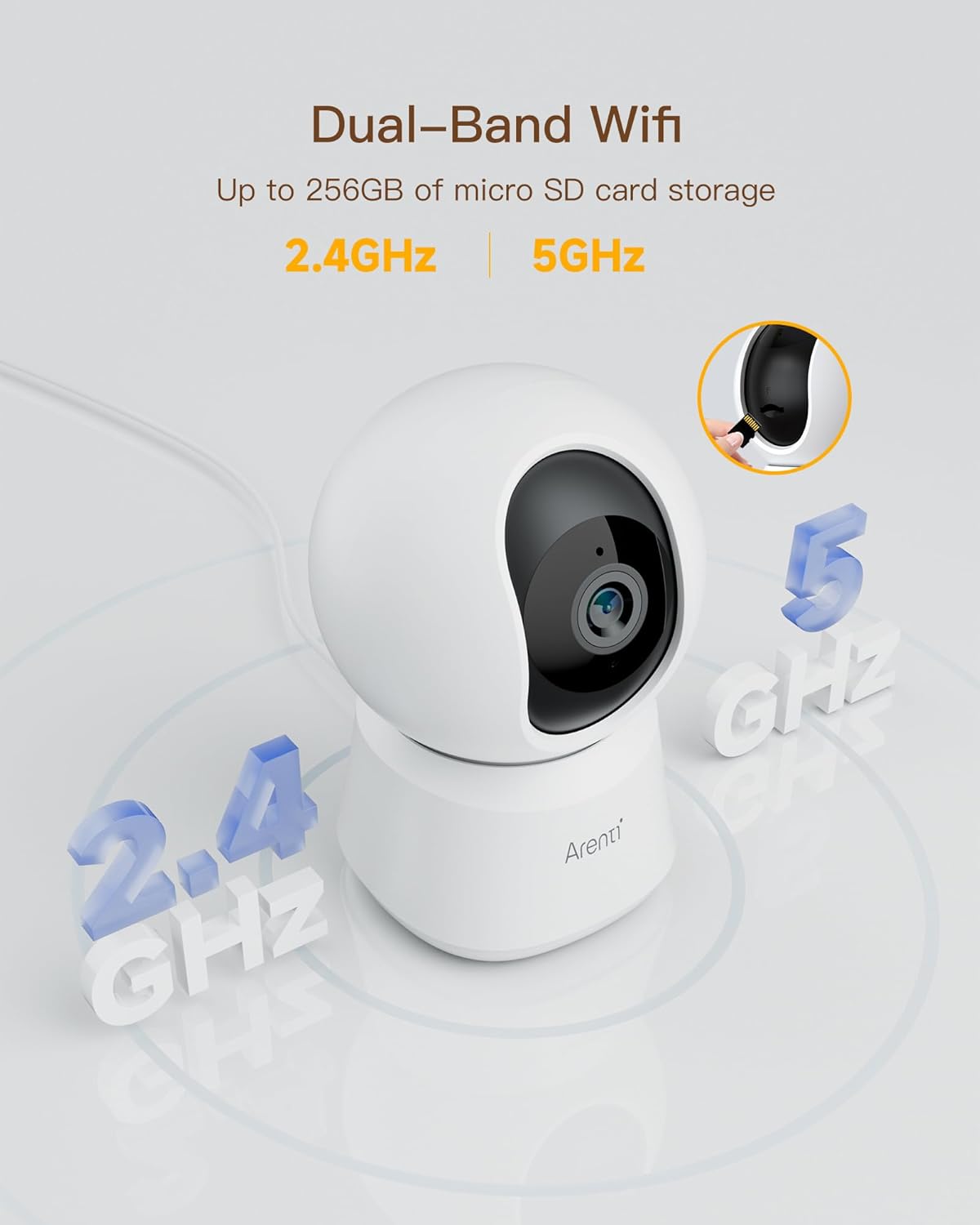 5G 4MP Indoor Security Camera Pet Baby Monitor Auto Tracking Night Vision 2-Way Talk