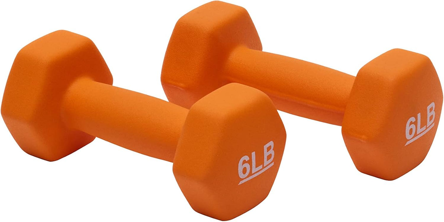 Neoprene Dumbbell Hand Weights for Exercise, Strength Training & Muscle Toning
