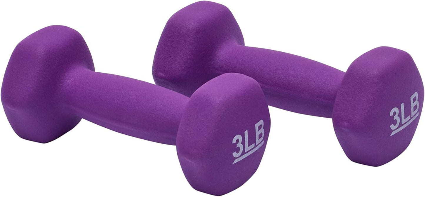 Neoprene Dumbbell Hand Weights for Exercise, Strength Training & Muscle Toning