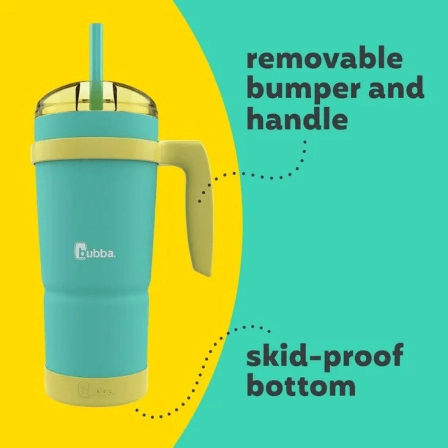 Bubba 32oz Insulated Stainless Steel Tumbler with Handle & Straw – Hot & Cold Drink Travel Mug