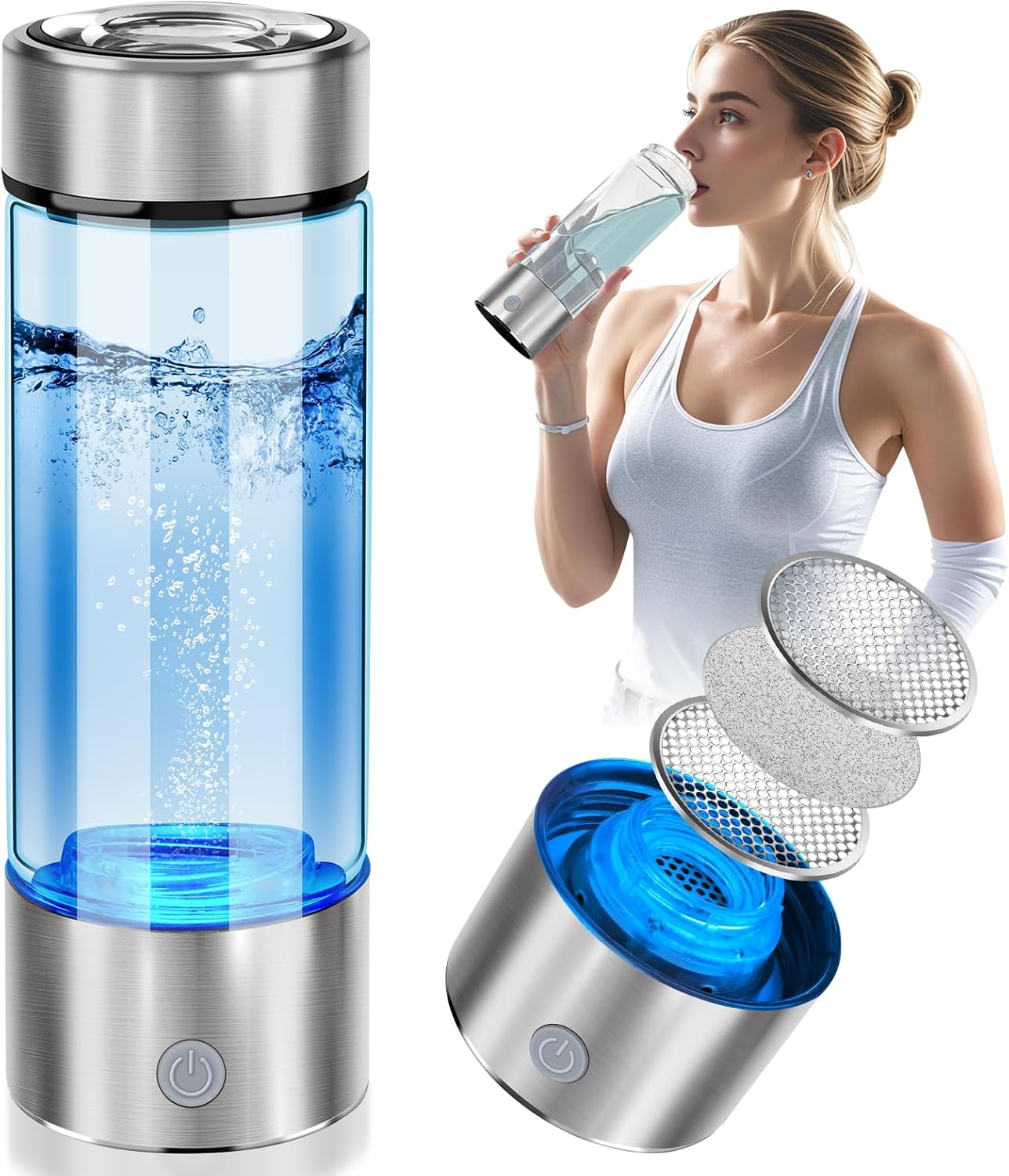 2025 Portable Hydrogen Water Bottle – SPE/PEM Tech, Rechargeable, AquaHealth