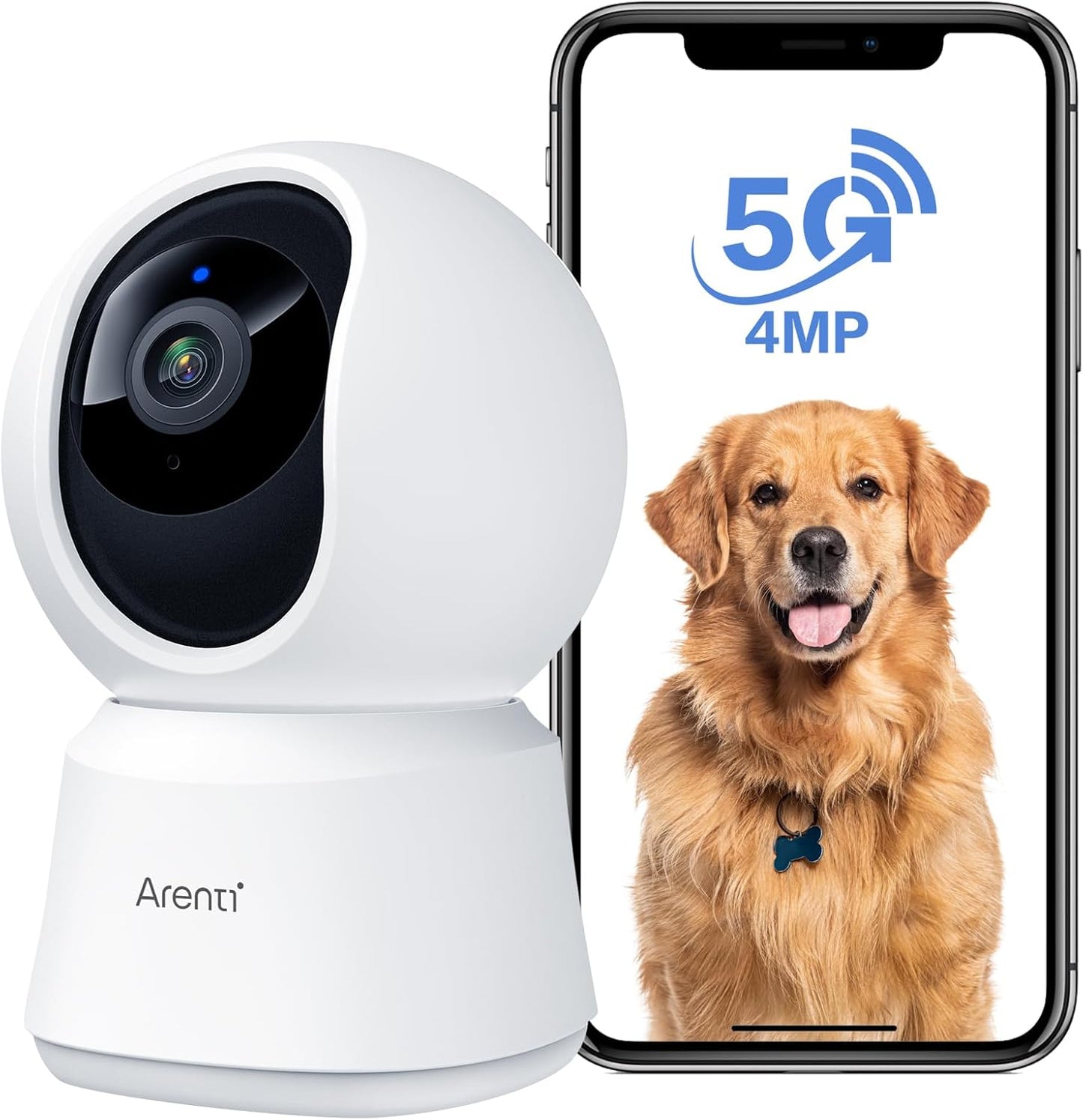 5G 4MP Indoor Security Camera Pet Baby Monitor Auto Tracking Night Vision 2-Way Talk