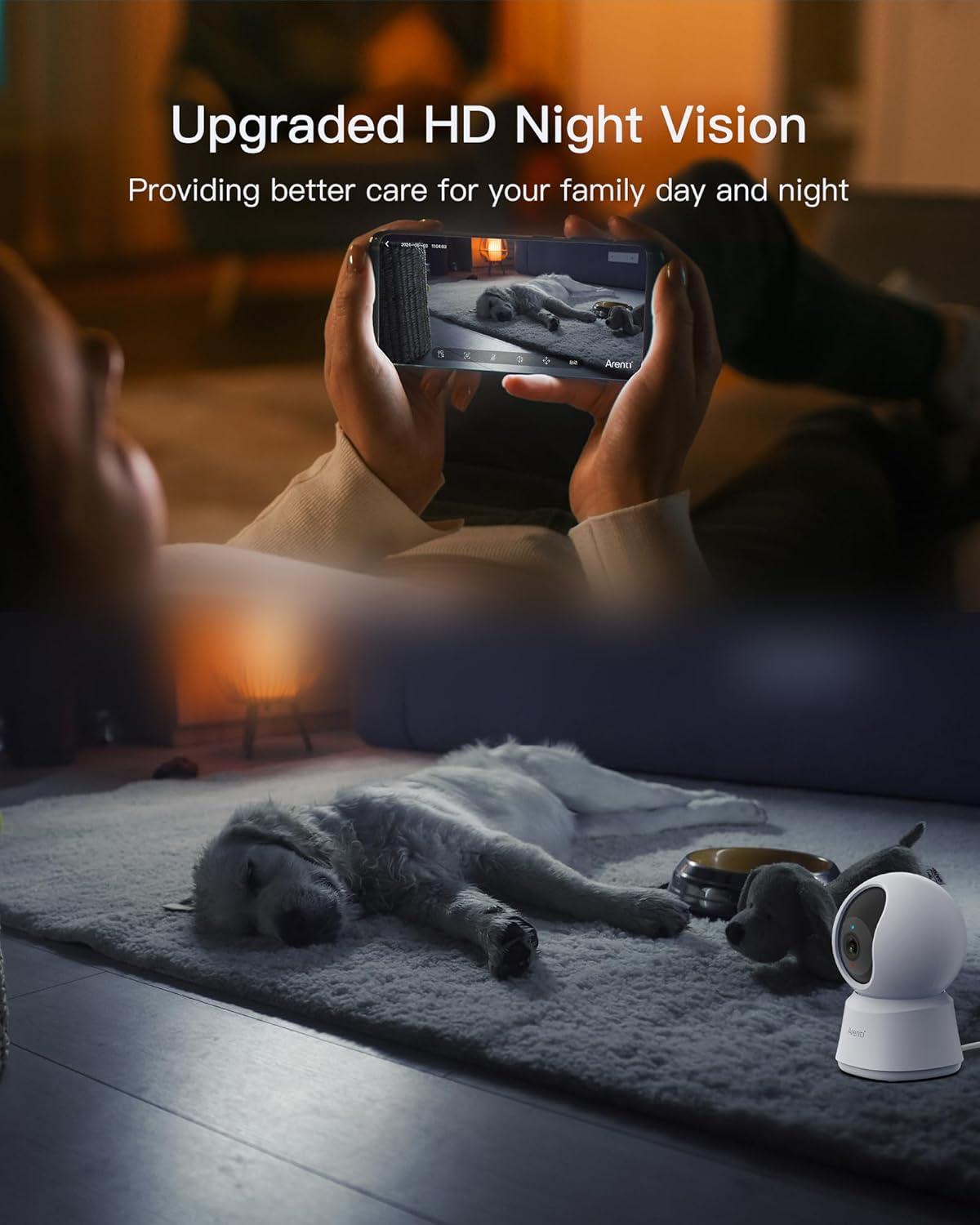 5G 4MP Indoor Security Camera Pet Baby Monitor Auto Tracking Night Vision 2-Way Talk