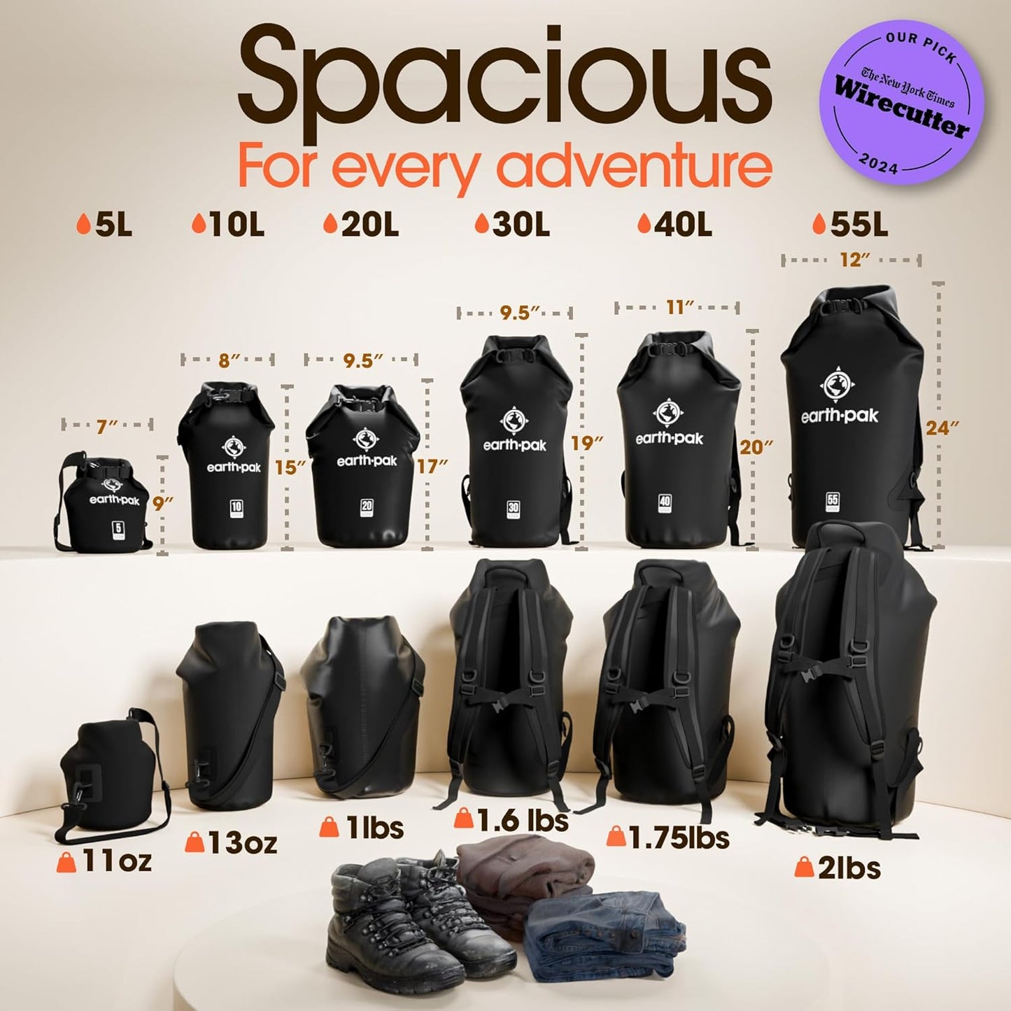Waterproof Dry Bag – Roll Top Backpack Sack for Kayak, Canoe & Outdoor Gear