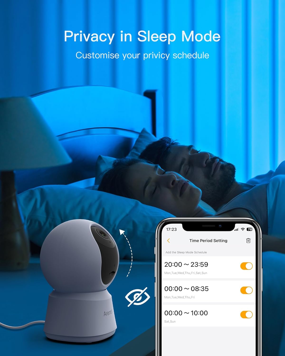 5G 4MP Indoor Security Camera Pet Baby Monitor Auto Tracking Night Vision 2-Way Talk