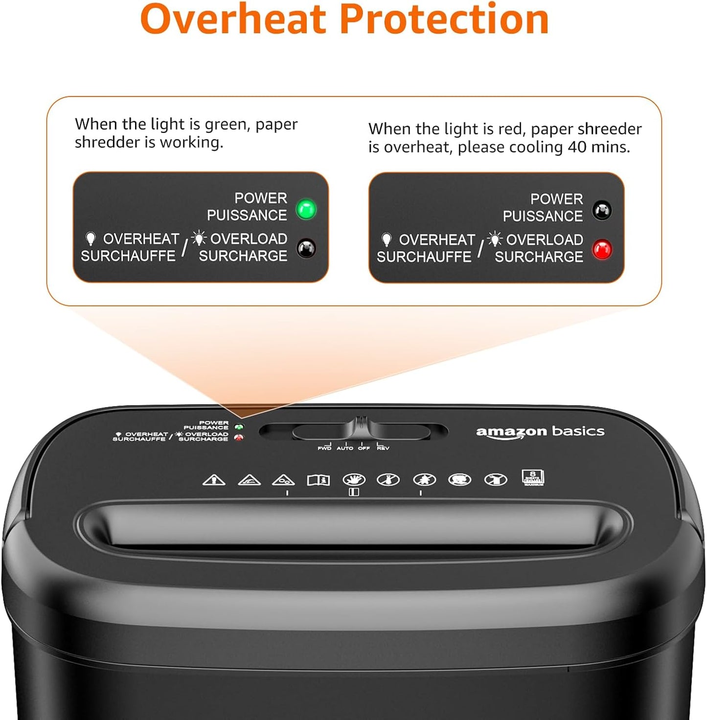 8‑Sheet Cross‑Cut Paper & Credit Card Shredder – Black, P‑4 Security