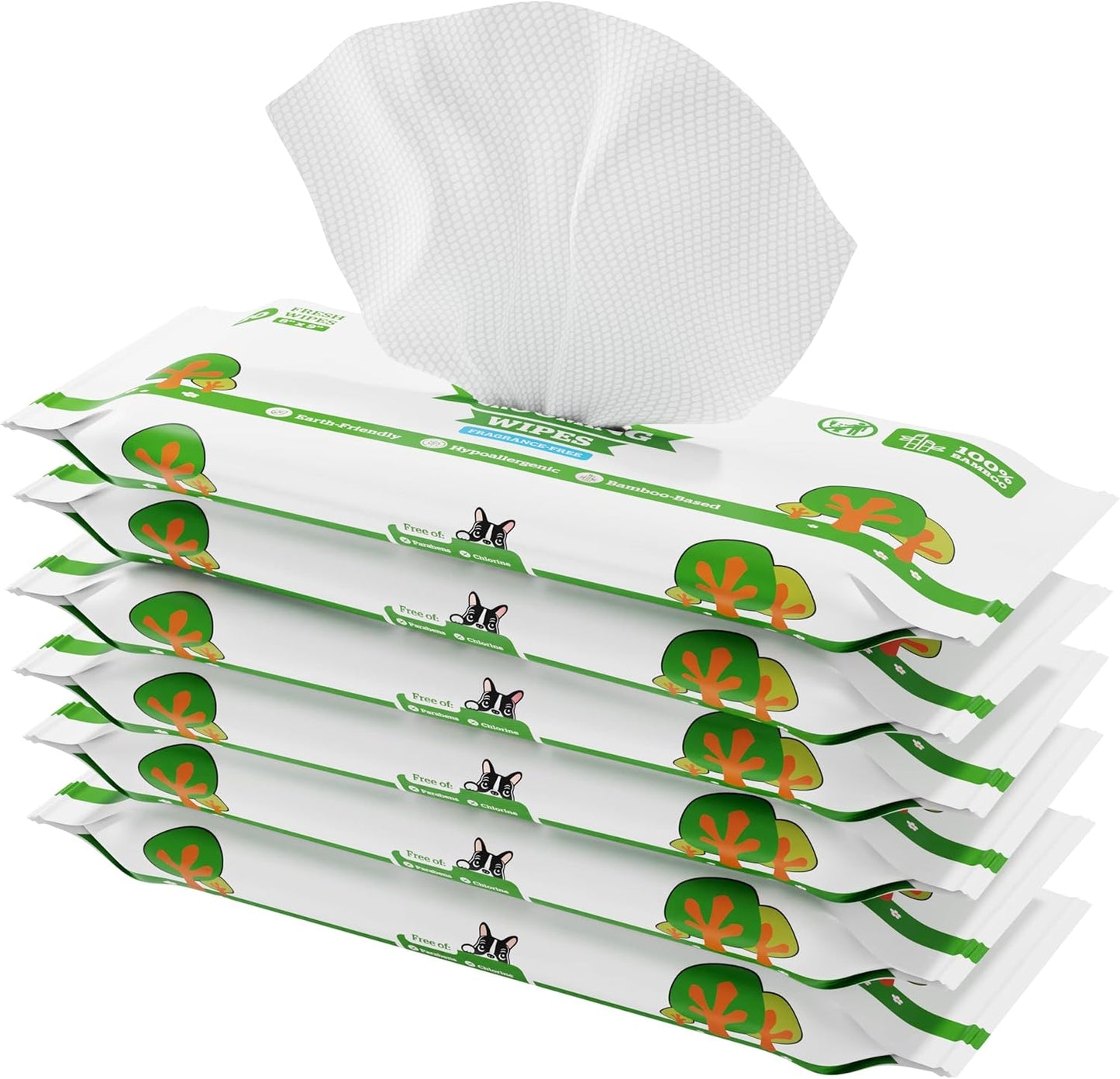 Pogi’s Hypoallergenic Dog Grooming Wipes – Fragrance-Free, 100 Ct, Paws, Body & Butt Cleaning
