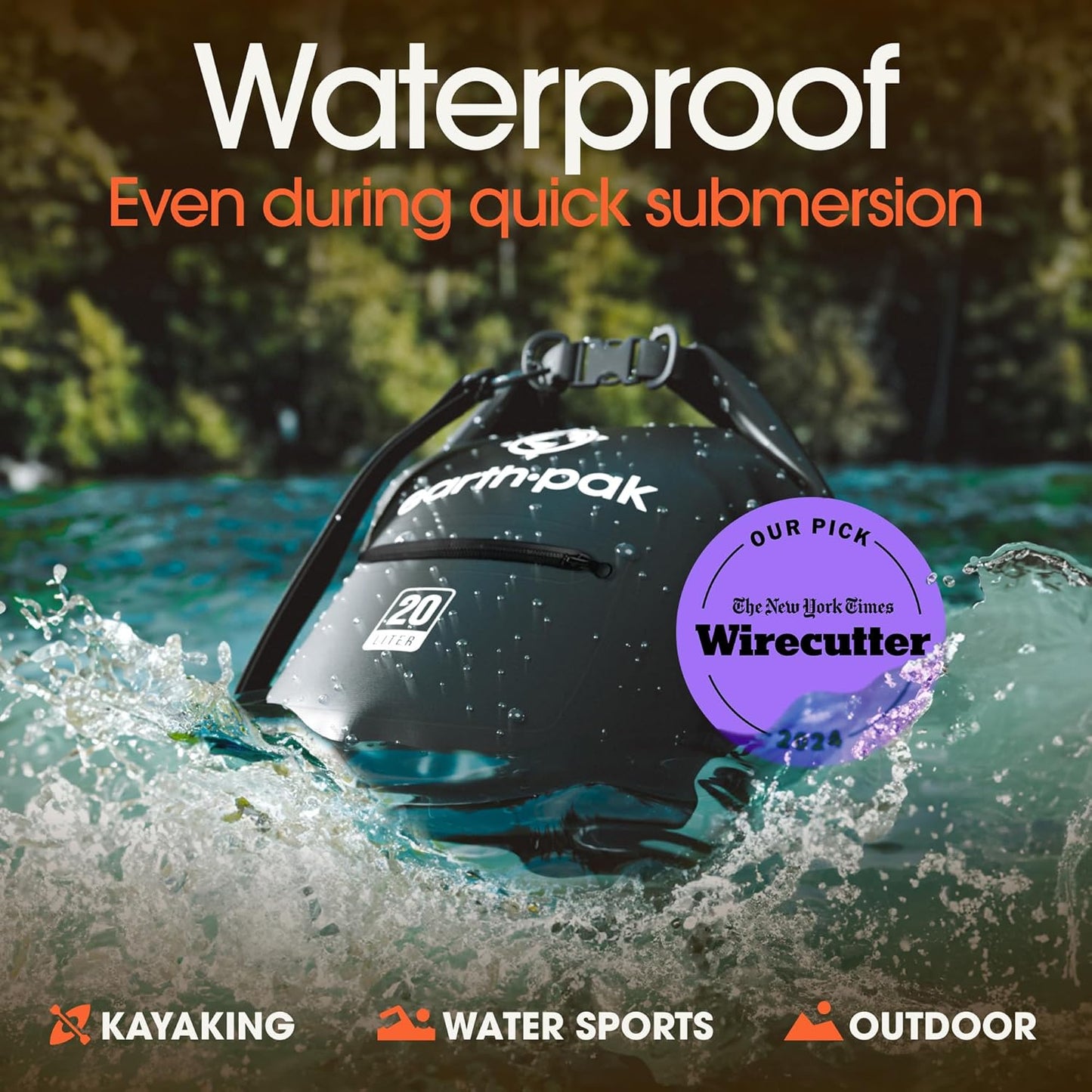 Waterproof Dry Bag – Roll Top Backpack Sack for Kayak, Canoe & Outdoor Gear