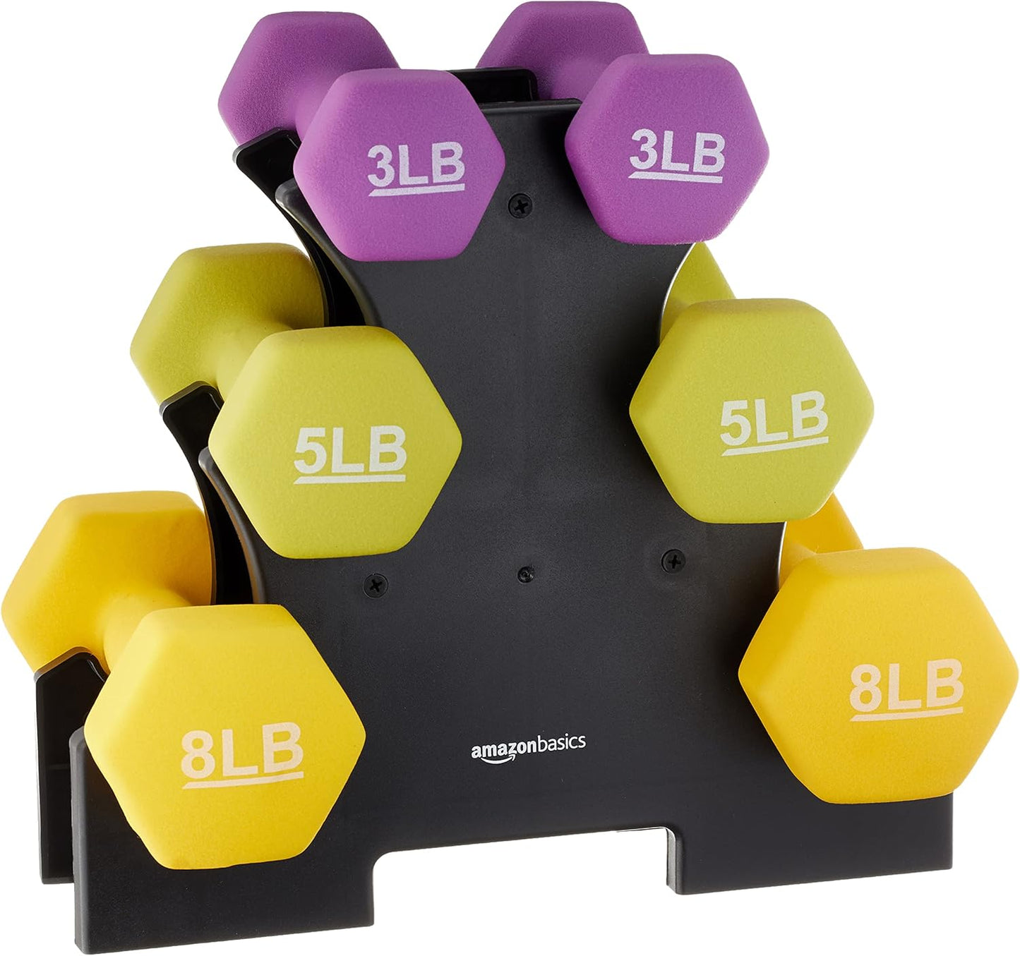 Neoprene Dumbbell Hand Weights for Exercise, Strength Training & Muscle Toning