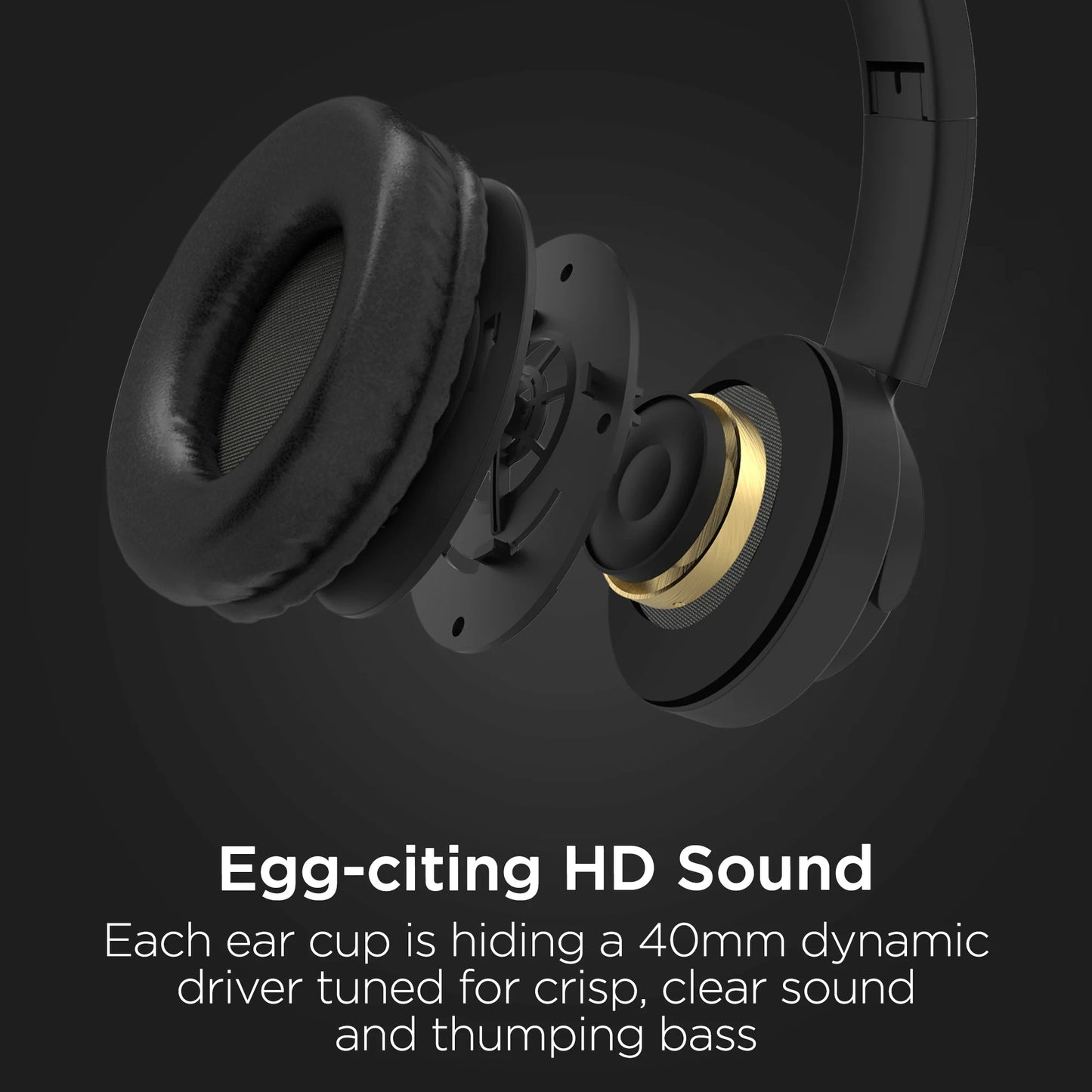 Hypergear Bunny Tracks Wireless Light-Up Headphones – Bluetooth Kids & Adult LED Headset with Mic