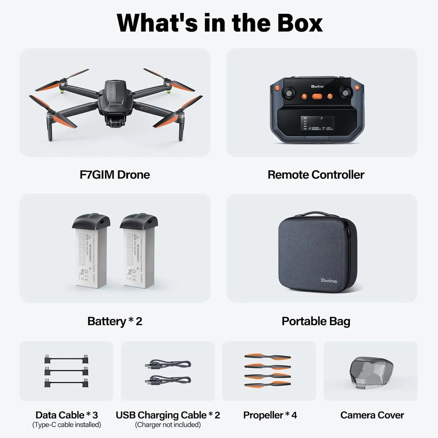 F7GIM Pro Drone with 6K UHD Camera, 3-Axis Brushless Gimbal, 4K/30Fps Video, GPS Smart Control for Adults and Beginner, plus 70Mins Flight Time, 10000Ft FPV Digital Transmission and TOF Safety Support