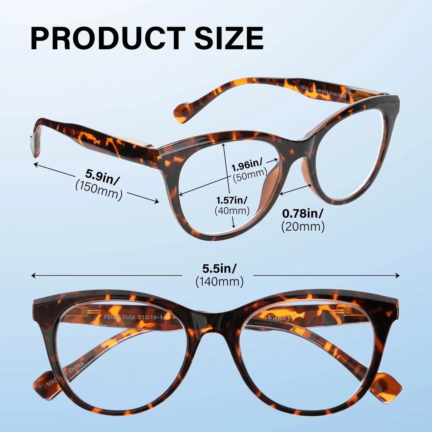 Reading Glasses Blue Light Blocking for Women, Spring Hinge Reader for Men Ladies,+3.25, 3 Pack