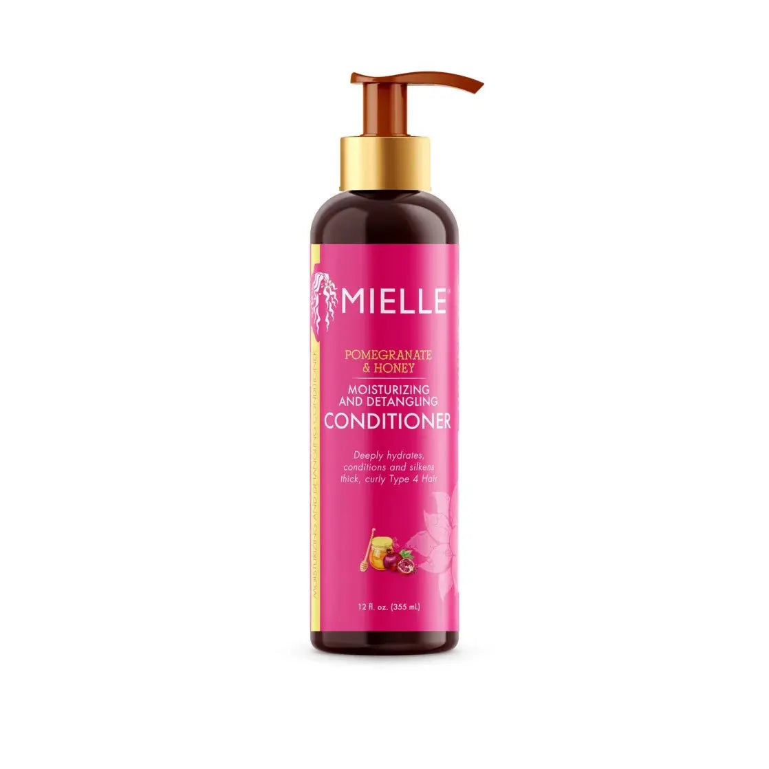 Mielle Pomegranate & Honey Detangling Conditioner 12 fl. oz – Moisturizing Hair Conditioner for Curly, Thick, Natural Hair, Frizz Control & Curl Definition