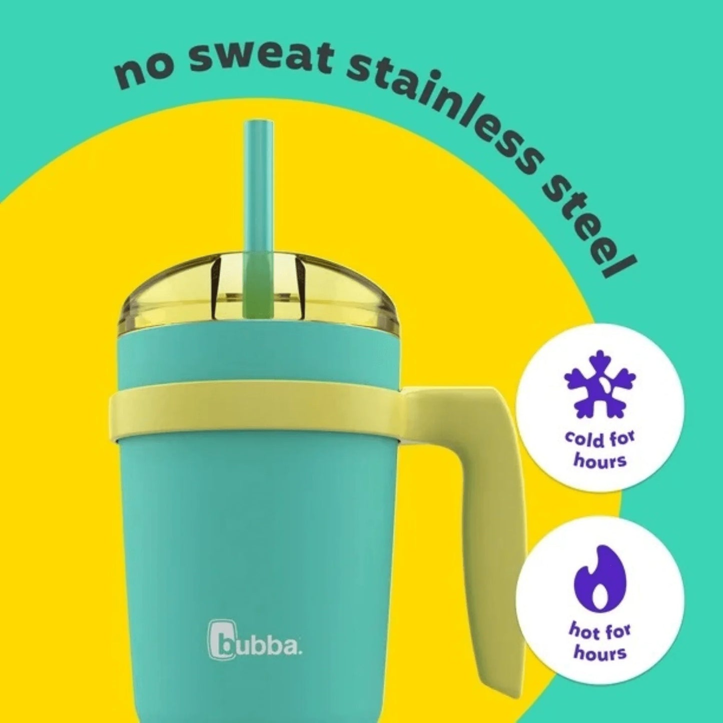 Bubba 32oz Insulated Stainless Steel Tumbler with Handle & Straw – Hot & Cold Drink Travel Mug