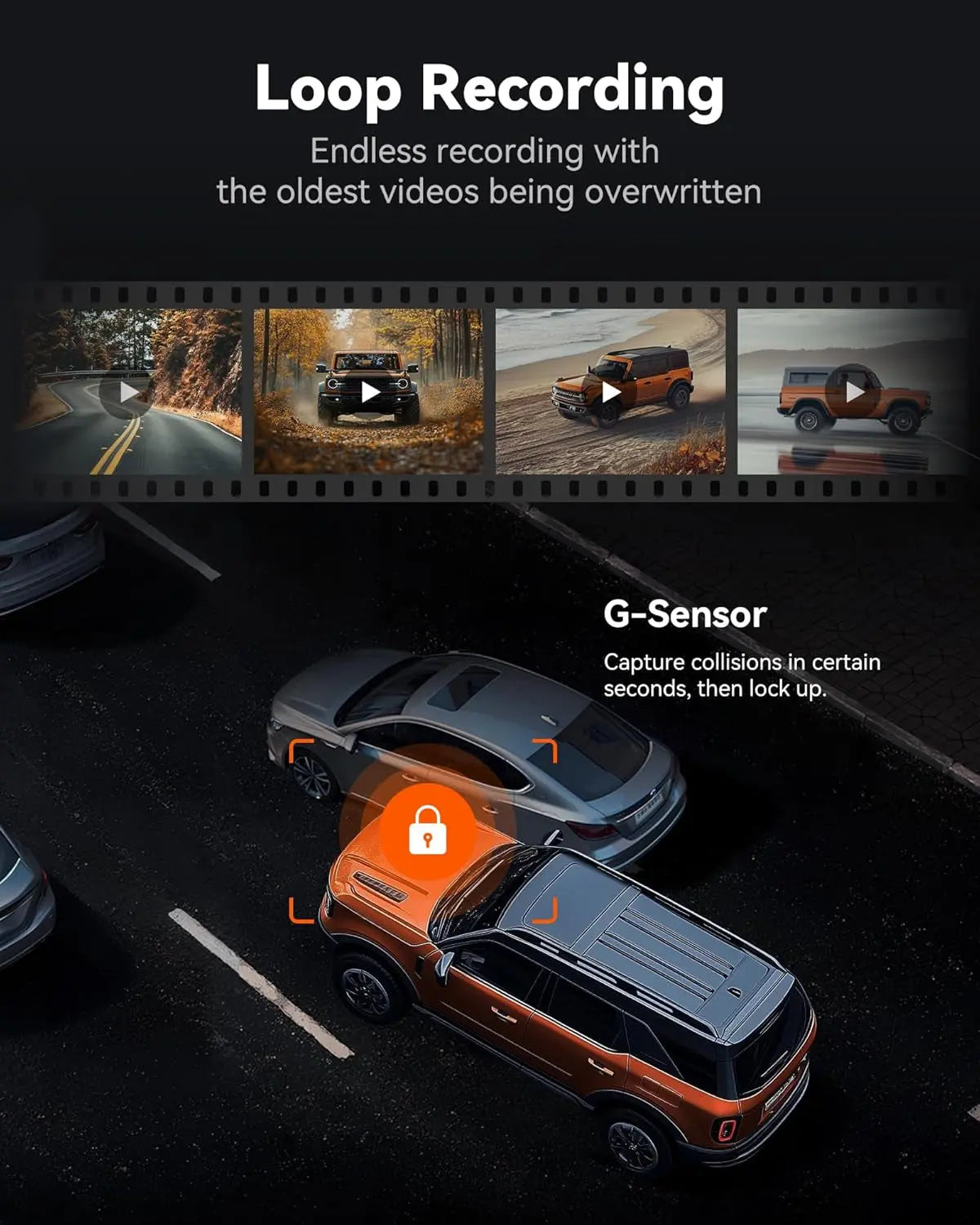 G840S 12" 4K Mirror Dash Cam – Dual Front and Rear Backup Camera with Night Vision, GPS, 5.8GHz WiFi, Parking Assist, Smart Rearview Mirror for Cars & Trucks, 32GB Card Included