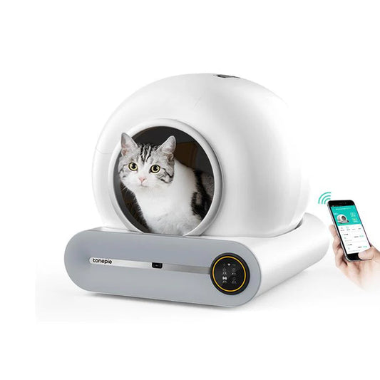 Self-Cleaning Cat Litter Box with App Control – Automatic, Large Capacity, Low Entry, Odor-Free & Safe