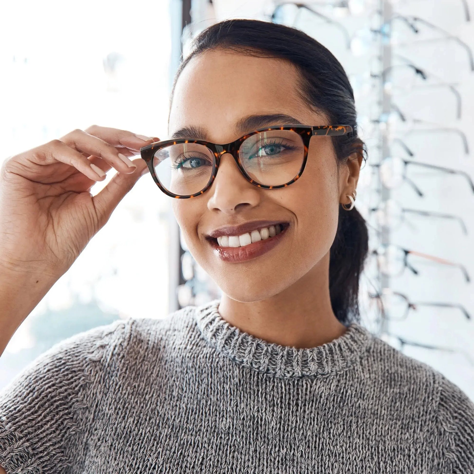 Reading Glasses Blue Light Blocking for Women, Spring Hinge Reader for Men Ladies,+3.25, 3 Pack