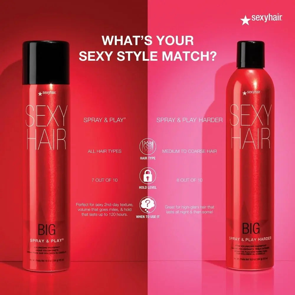 Big Spray & Play Volumizing Hairspray 10 Oz – Extra Strength, Long-Lasting Volume & Shine