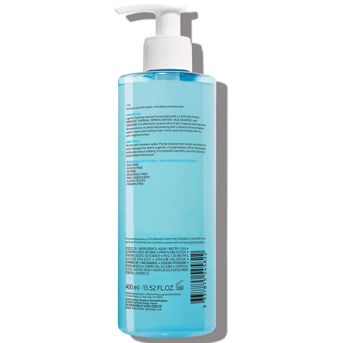 Toleriane Purifying Foaming Facial Cleanser – 13.52 Fl Oz
