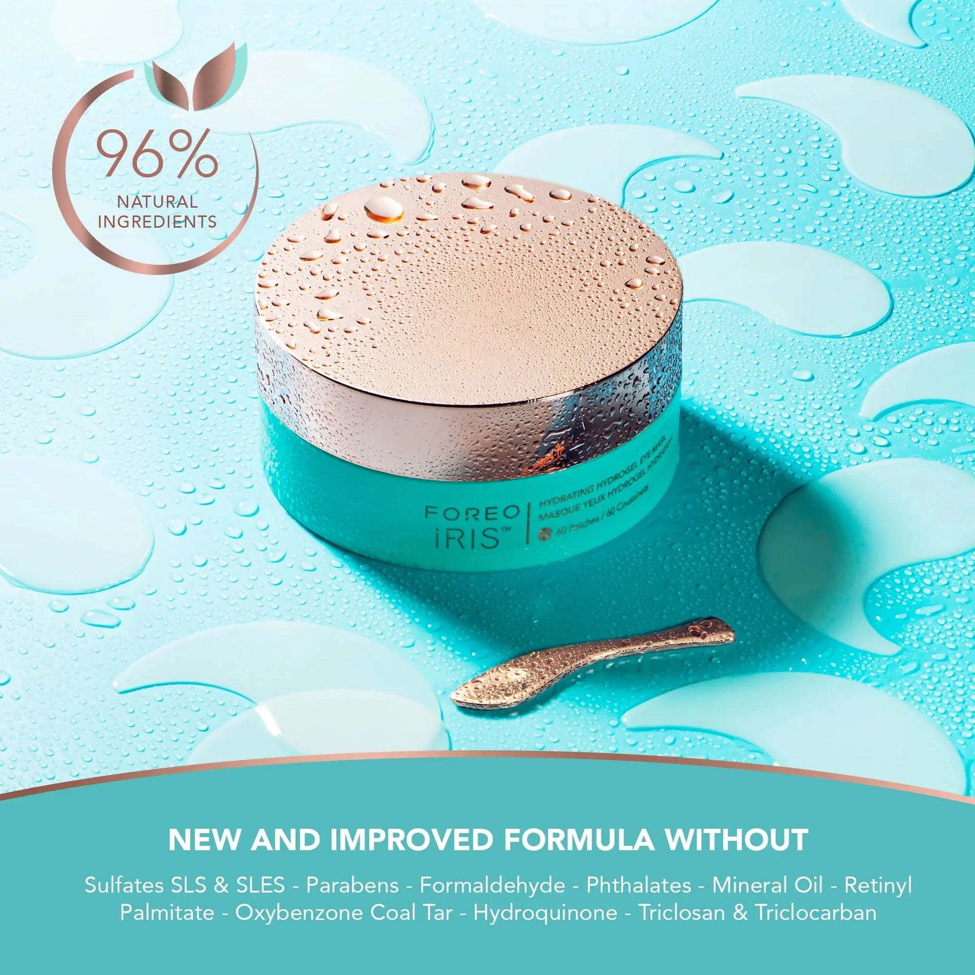 IRIS Hydrating Hydrogel Eye Mask – 60 Pcs for Dark Circles, Puffiness & Wrinkles