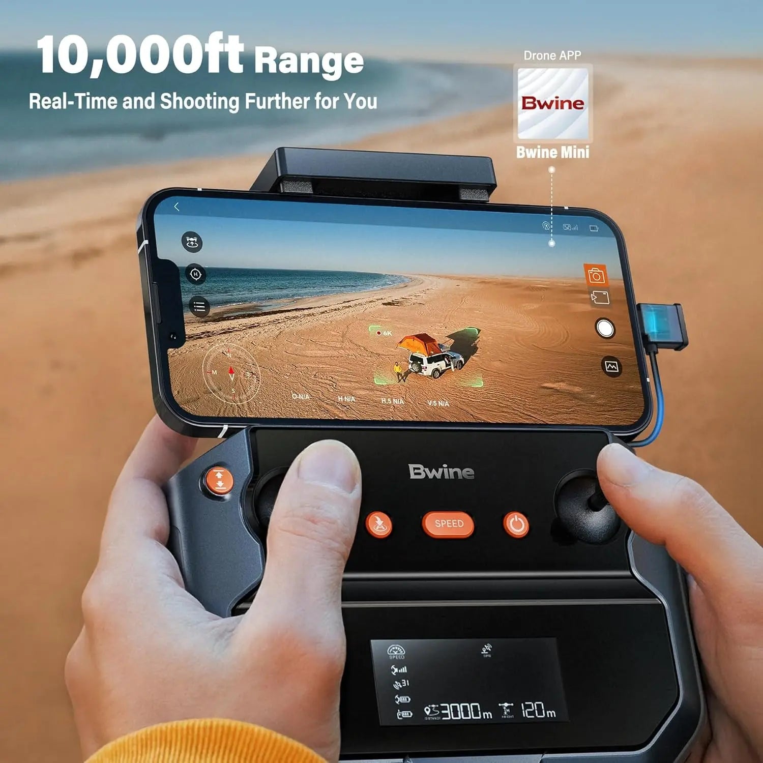F7GIM Pro Drone with 6K UHD Camera, 3-Axis Brushless Gimbal, 4K/30Fps Video, GPS Smart Control for Adults and Beginner, plus 70Mins Flight Time, 10000Ft FPV Digital Transmission and TOF Safety Support
