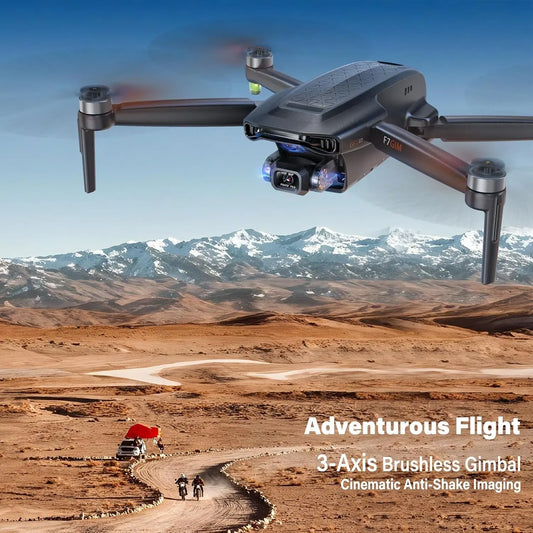 F7GIM Pro Drone with 6K UHD Camera, 3-Axis Brushless Gimbal, 4K/30Fps Video, GPS Smart Control for Adults and Beginner, plus 70Mins Flight Time, 10000Ft FPV Digital Transmission and TOF Safety Support