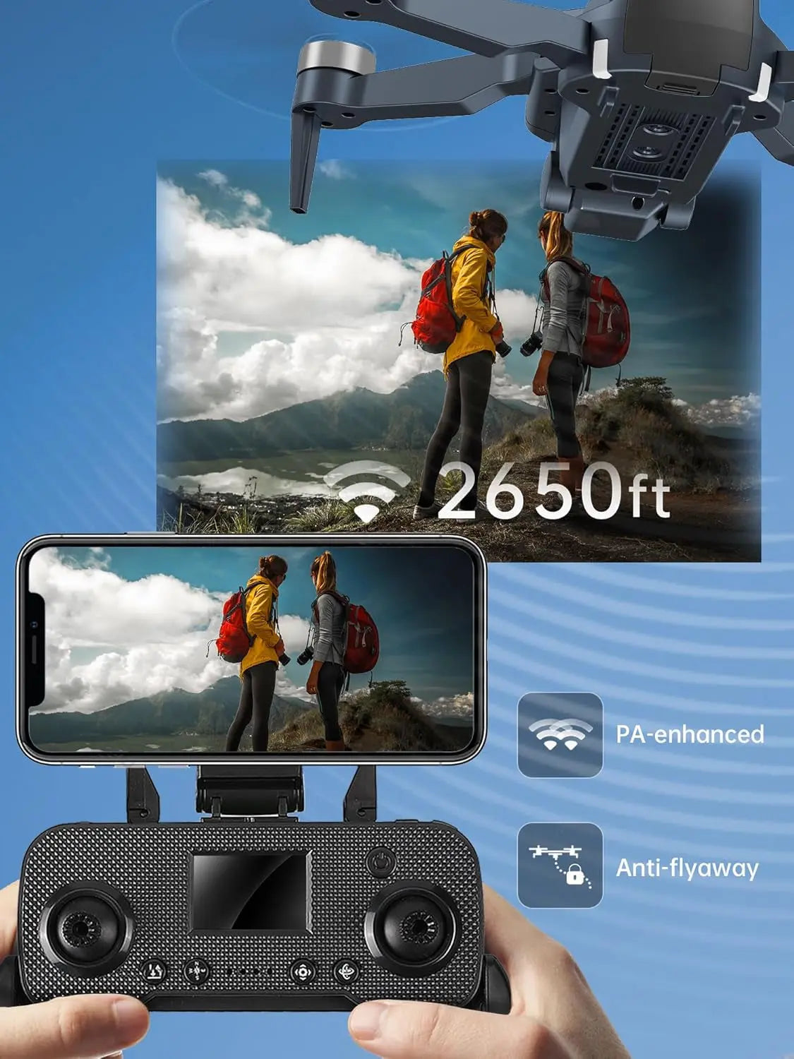 A77 4K HD Drone with Camera - 84-Min Flight Time, Long-Range FPV, Follow Me Mode