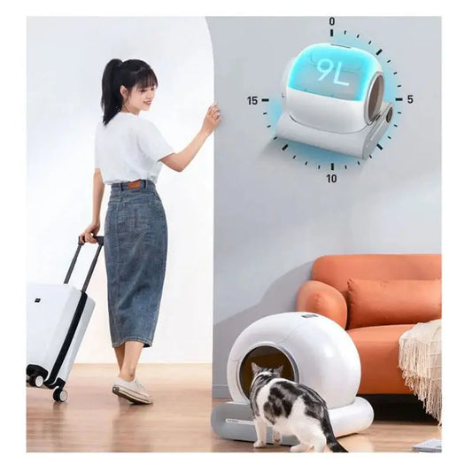 Self-Cleaning Cat Litter Box with App Control – Automatic, Large Capacity, Low Entry, Odor-Free & Safe
