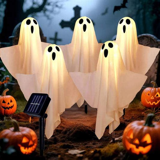Solar Ghost Lights Halloween Decor (Set of 5)