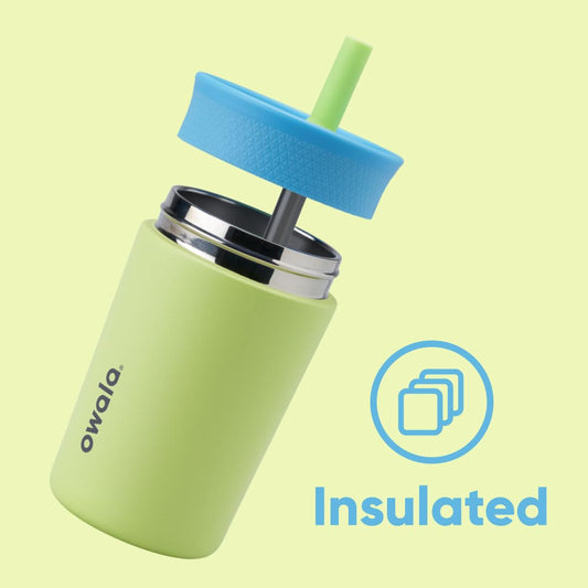 Insulated Stainless Steel Kids Tumbler 12 oz – Spill‑Proof Flex Straw