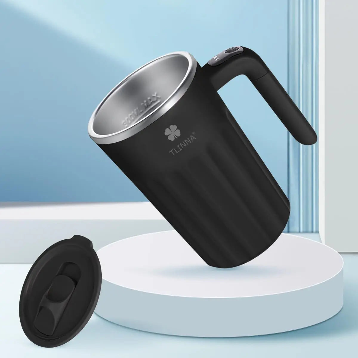 Electric Stirring Mug 16 Oz – Self-Stirring Coffee Mug for Coffee, Milk, Cocoa & More (Black)