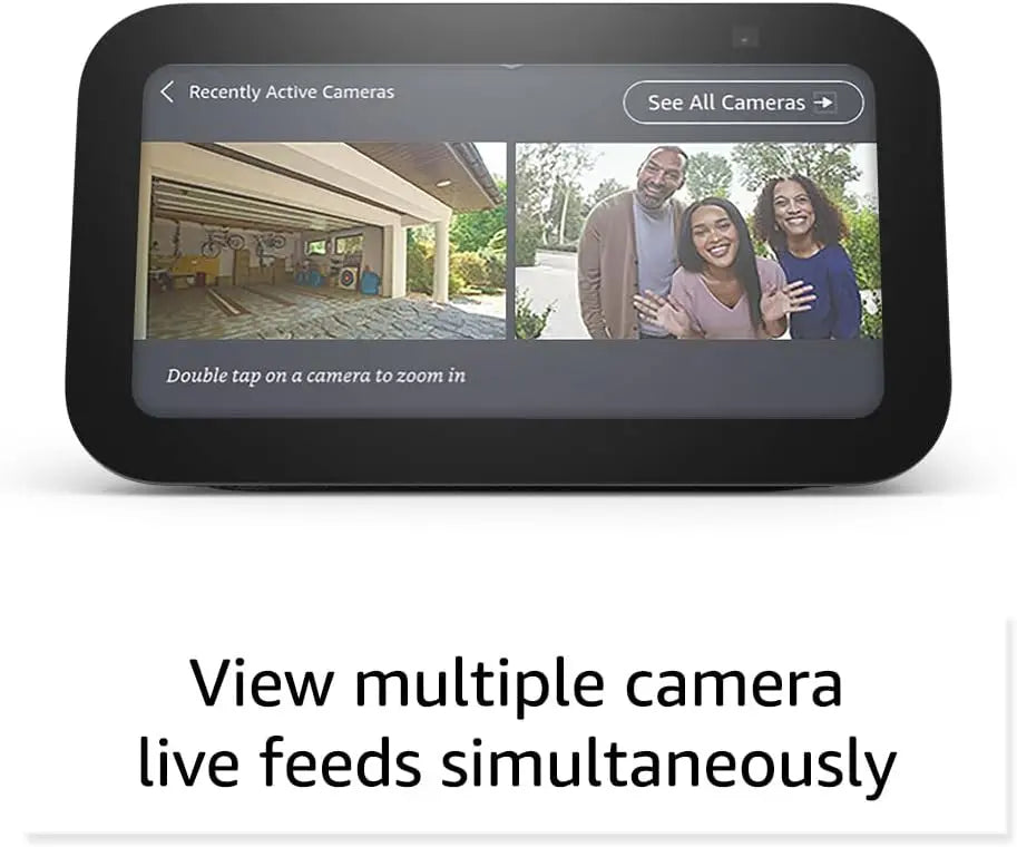 Echo Show 5 (Latest Model) Smart Display with Alexa – 2X Bass, Clearer Sound & 5.5” Touchscreen – Charcoal – Smart Home Control, Video Calls & More