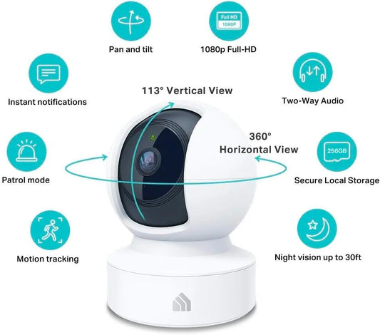 Kasa 1080P Indoor Pan/Tilt Security Camera Pet Baby Monitor Night Vision