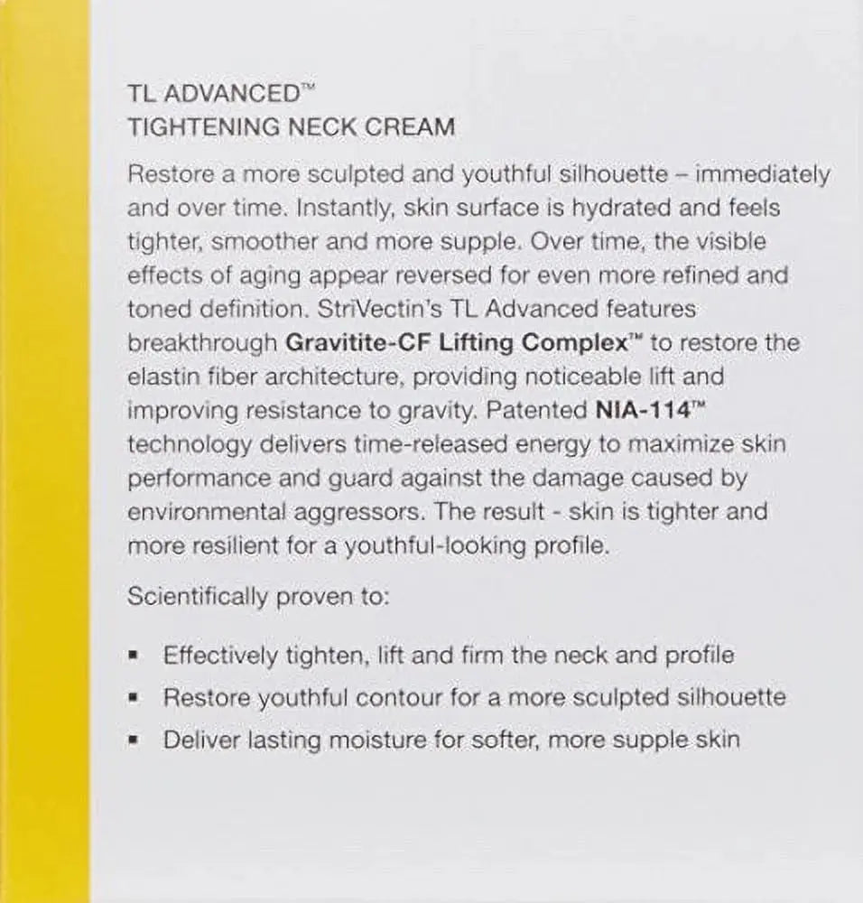TL Advanced Tightening Neck Cream 1.7 Oz – Firms, Lifts & Smooths Neck for Youthful Skin – Anti-Aging, Wrinkle Reduction, Hydrating & Fast-Absorbing