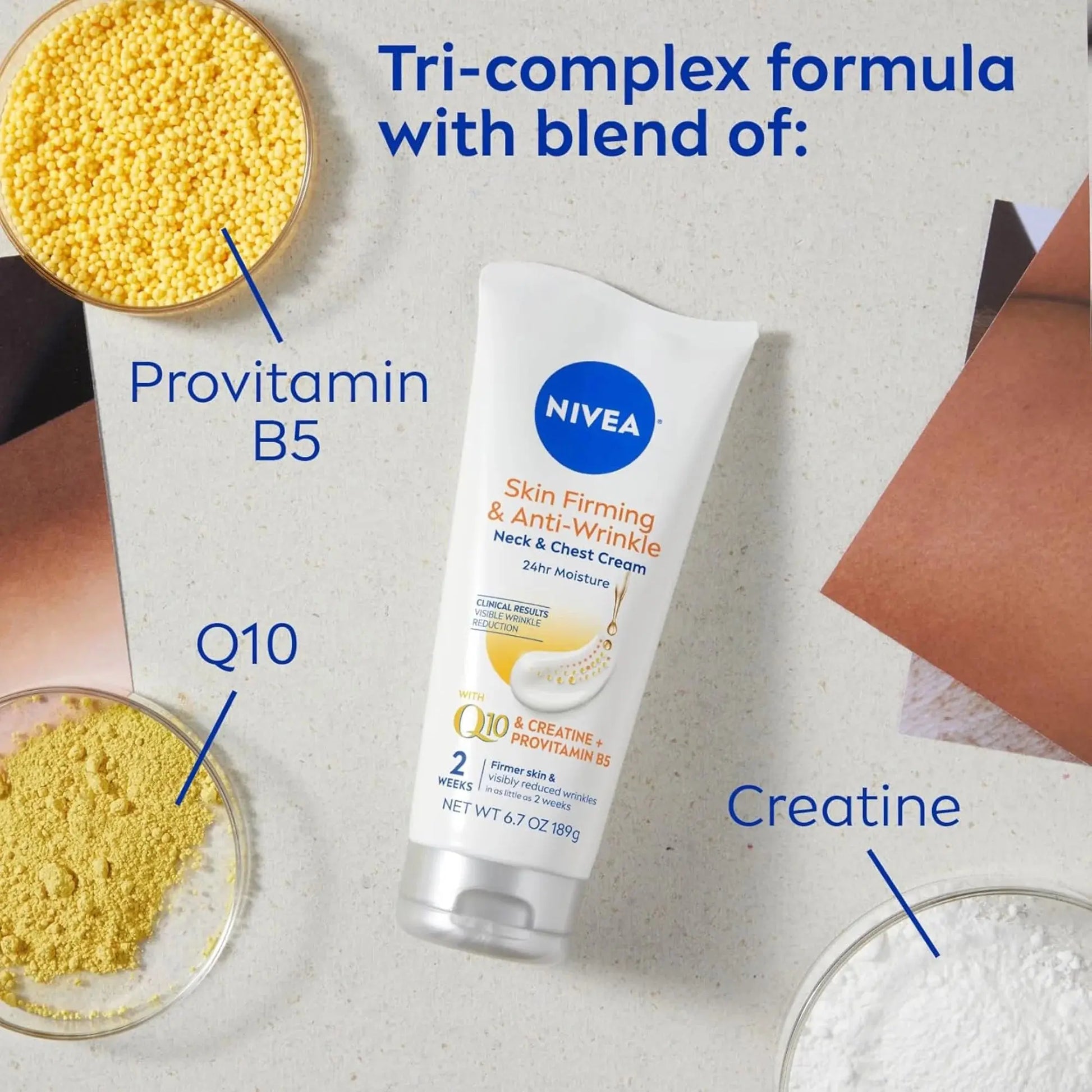 Skin Firming & Anti-Wrinkle Neck & Chest Cream with Q10 & Creatine – 6.7 Oz