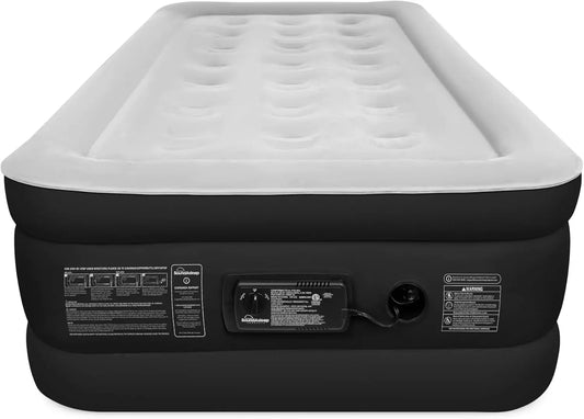SoundAsleep Dream Series Twin Air Mattress with Built-In Pump | Best Inflatable Bed for Home & Camping