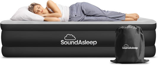 SoundAsleep Dream Series Twin Air Mattress with Built-In Pump | Best Inflatable Bed for Home & Camping