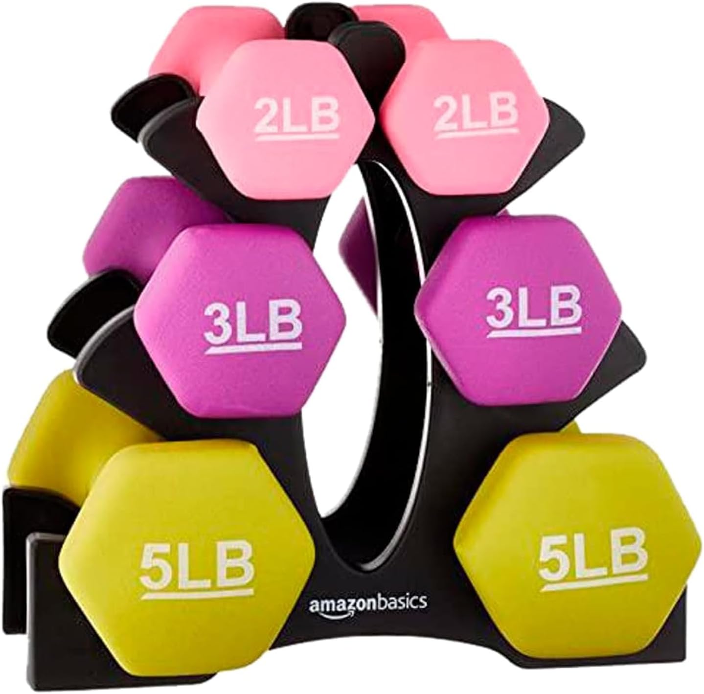 Neoprene Dumbbell Hand Weights for Exercise, Strength Training & Muscle Toning