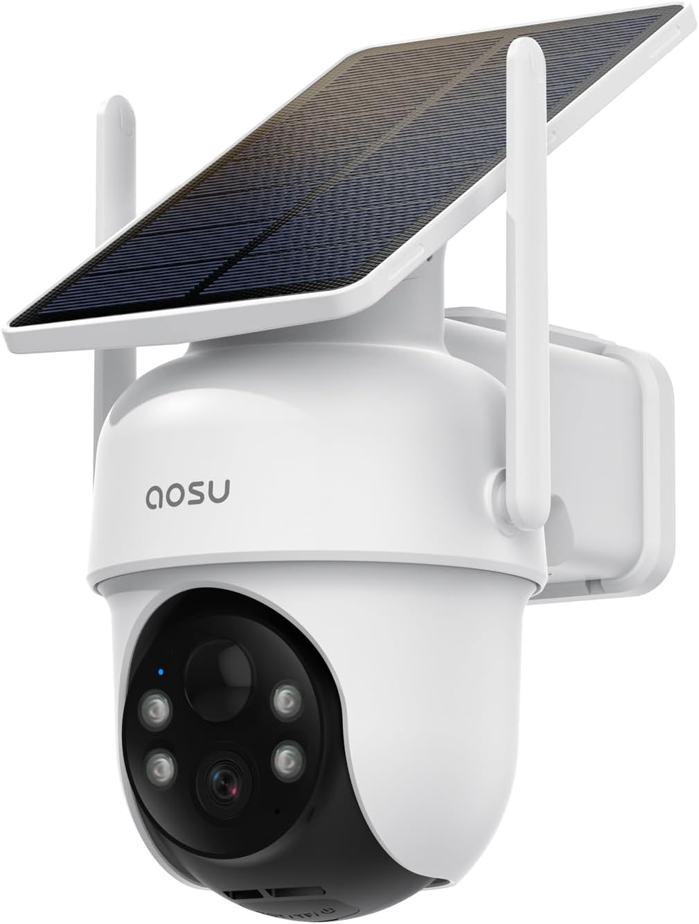 4-Pack Solar Wireless Outdoor Security Camera System | No Subscription, 2K Color Night Vision, 360° Pan & Tilt with Auto Tracking, Dual 5G/2.4G WiFi