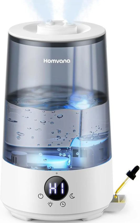 3.6L Quiet Cool Mist Humidifier & Oil Diffuser – Long-Lasting, BPA-Free, Top-Fill for Bedroom, Baby, Plants & Large Rooms