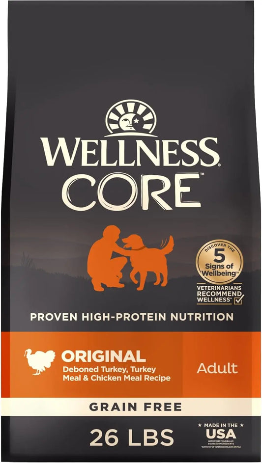 CORE Grain-Free High-Protein Dry Dog Food – Turkey & Chicken, 26Lb, Adult Dogs
