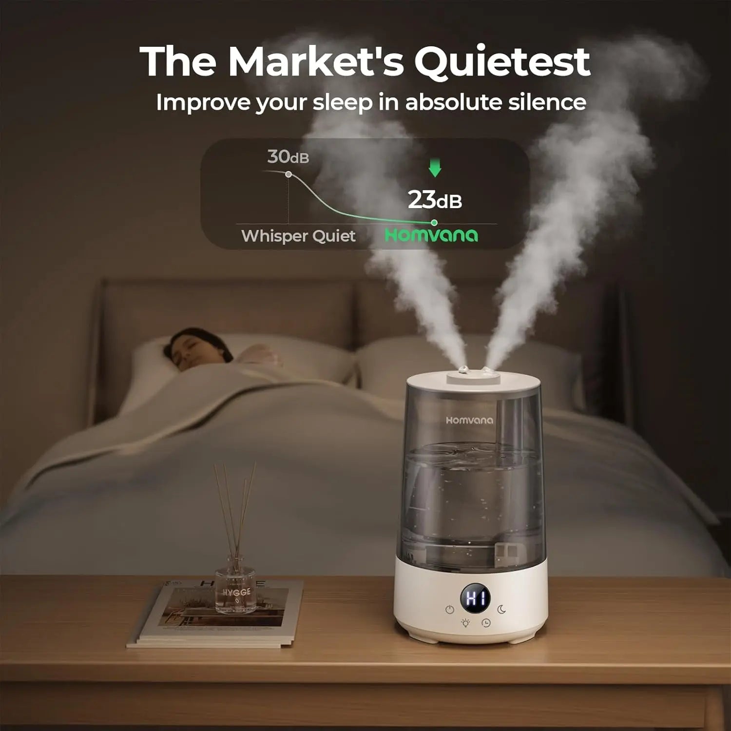 3.6L Quiet Cool Mist Humidifier & Oil Diffuser – Long-Lasting, BPA-Free, Top-Fill for Bedroom, Baby, Plants & Large Rooms