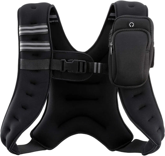 Adjustable Weighted Vest 6-30Lb for Strength Training, Running, Fitness & Muscle Building
