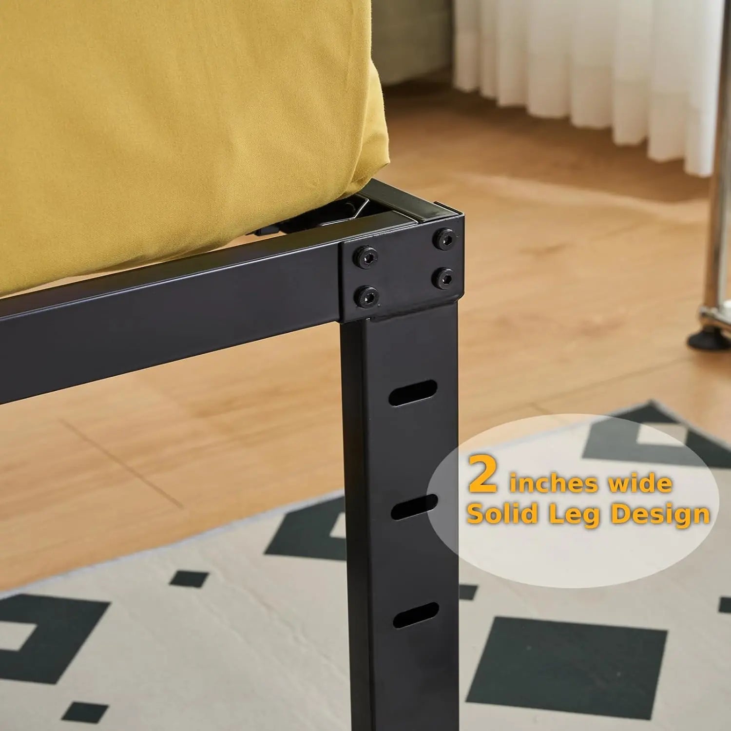 14 Inch Twin Metal Platform Bed Frame – Heavy Duty Steel Slat Support, Mattress Foundation Base, No Box Spring Needed, Easy Assembly, Black
